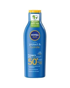 Sunscreen Milk, Nivea, Protect & Hydrate, SPF 50, 200 ml, 1 piece