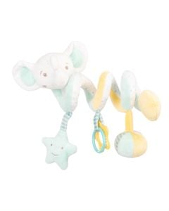 Baby stroller toy, Kikka Boo, Elephant, mint, 25 cm, 1 piece