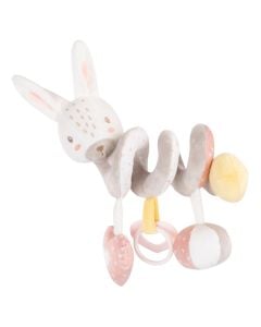 Baby stroller toy, Kikka Boo, Rabbits, 25 cm, pink, 1 piece