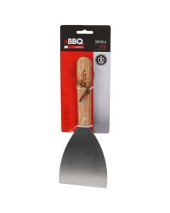Barbecue spatula, BBQ, stainless steel/wood, 27 cm, 1 piece