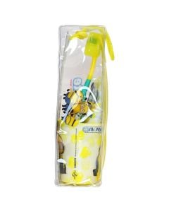 Children's set, Mr White, Minions, toothpaste 75 ml + brush + holder, +3 years, yellow, 1 pack