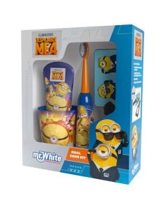 Children's set, Mr White, Minions, toothpaste + brush + holder, +3 year, yellow, 1 pack