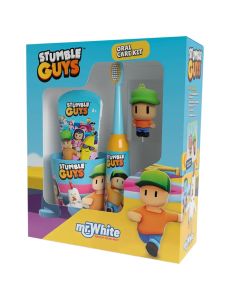 Children's set, Mr White, Stumble Guys, toothpaste + brush + holder, +3 year, 1 pack