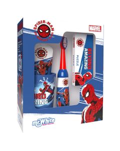 Children's set, Mr White, Spiderman, toothpaste + brush + holder + puzzle, 1 pack