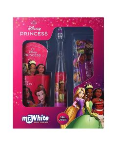 Children's set, Mr White, Princess, toothpaste + brush + holder + hair clip, +3 year, 1 pack