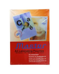 Laminating envelope, 125 mic, 303x426 mm, A3, 100 sheets, 1 pack