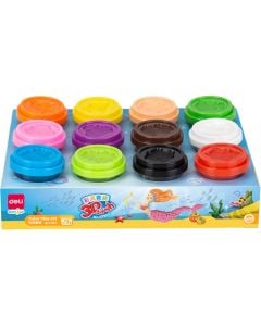Plasticine, Deli, Play dough, 12 colors, 1 piece