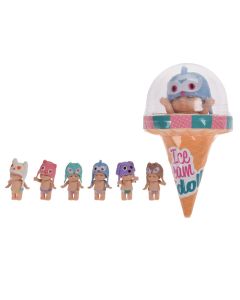 Children toy, doll with cap, 7.5 cm, polypropylen, mix