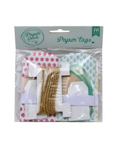 Paper tags, 16 pieces
