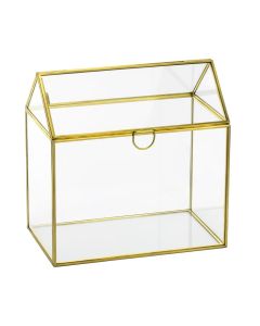 Card holder, glass, 13x21x21 cm