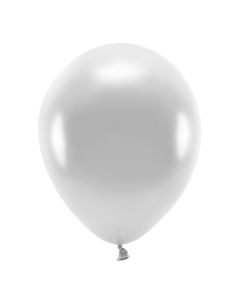Eco balloons, latex, 26 cm, silver, 100 pieces, 1 pack