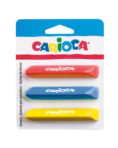 Pencil eraser set, Carioca, rubber, 8x5 cm, miscellaneous, 3 pieces