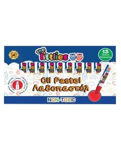 Pastel colors for kids, The Littlies, wax, 18.8x10.5x1.5 cm, miscellaneous, 12 pieces