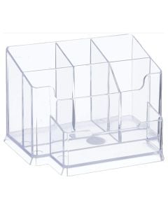 Stationery accessories holder, plastic, 15x11x10 cm, transparent, 1 piece