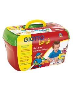 Stationery accessories set for kids, Be-bé, Giotto, Fila, plastic, 26x16x16 cm, red and green, 26 pieces