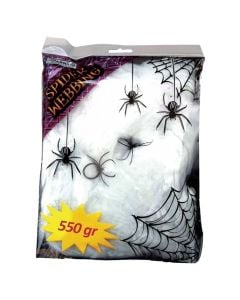 Halloween spider web, 550 gr, white