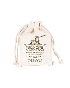 Turkish Coffee Soap, Olivos, which cleanses pores in depth.