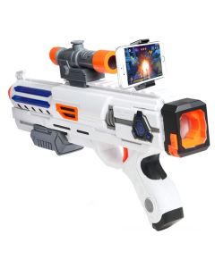 AR-Gun toy, Free and Easy, plastic, 20 cm, white, gray and orange, 1 piece