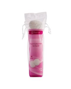 Makeup remover pads, Flormar, cotton, 22x5.5 cm, white, 80 pieces