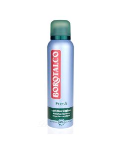 Antiperspirant spray, Fresh, Borotalco, plastic and metal, 150 ml, white and green, 1 piece