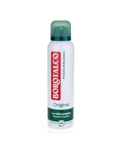 Antiperspirant spray, Original, Borotalco, plastic and metal, 150 ml, white and green, 1 piece