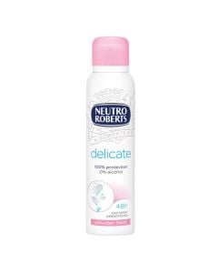 Antiperspirant spray for women, Extra Delicate Powder Fresh, Neutro Roberts, plastic and metal, 150 ml, white and pink, 1 piece