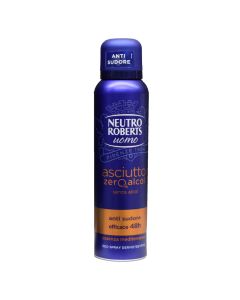 Antiperspirant spray for men, X Dry, Neutro Roberts, plastic and metal, 150 ml, blue and gray, 1 piece