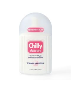 Intimate wash emulsion, for women, Delicato, Chilly, plastic, 200 ml, white and pink, 1 piece