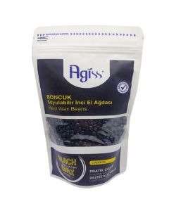 Hard wax beans, Agiss, plastic and wax, 220 g, black, 1 piece