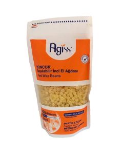Hard wax beans, Agiss, plastic and wax, 220 g, orange, 1 piece