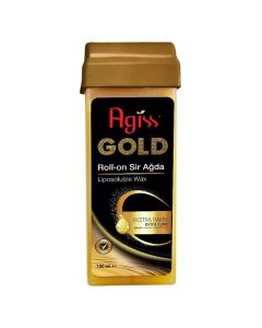 Depilatory roll-on wax, Agiss, plastic and wax, 100 ml, gold, 1 piece