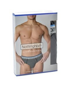 Men's briefs, 14956-AS-120, Nottingham, bielastic cotton, XXL/7, miscellaneous, 1 piece