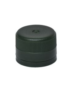 Pre-threaded bottle cap, aluminum, 31x18 mm, green, 1 piece
