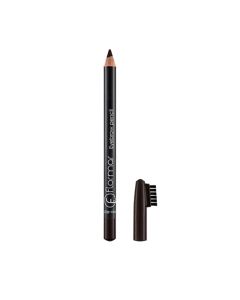 Eyebrow pencil with brush 402 Brown, Flormar, plastic and wood, 11.4 g, brown, 1 piece