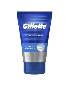 Moisturizing aftershave balm, Gillette, plastic, 100 ml, blue, 1 piece