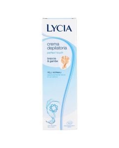 Depilatory cream for arms and legs, Lycia, plastic, 150 ml, blue, 1 piece