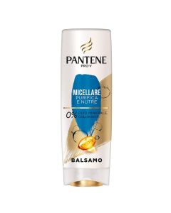 Hair conditioner with micellar water, Pantene, plastic, 180 ml, white, blue and gold, 1 piece