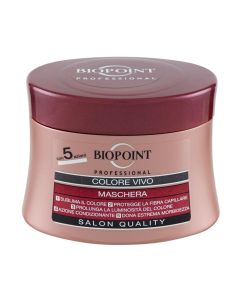 Hair mask for dyed hair, Biopoint, plastic, 250 ml, red, 1 piece