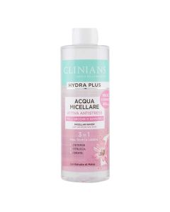 3 in 1 micellar water, Clinians, plastic, 400 ml, transparent and pink, 1 piece