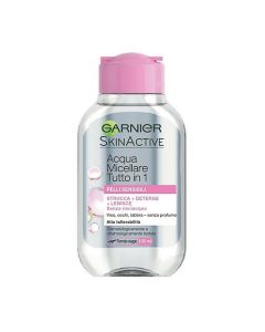Micellar water for sensitive skin, Garnier, plastic, 100 ml, transparent and pink, 1 piece