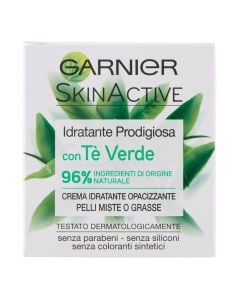 Moisturizing and purifying cream, Garnier, plastic, 50 ml, green, 1 piece
