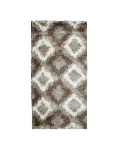 Shaggy alley, Size: 80x150 cm Color: Beige / Design, Material: Polypropylene