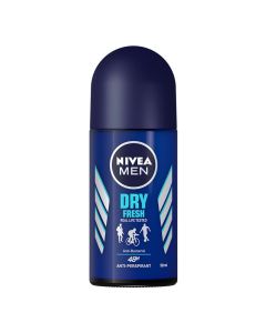 Roll-on deodorant for men Dry Fresh, Nivea, plastic and glass, 50 ml, blue, 1 piece