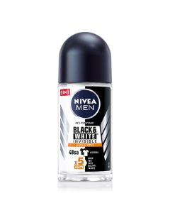 Roll-on deodorant for men Black&White Ultimate Impact, Nivea, plastic and glass, 50 ml, white, blue and black, 1 piece