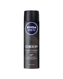 Spray deodorant for men Deep, Nivea, plastic and metal, 150 ml, black, 1 piece