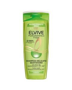 Regenerating hair shampoo Multivitamin Fresh Elvive, L'Oreal, plastic, 285 ml, green, 1 piece