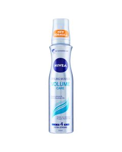 Volume Care 04 styling mousse, Nivea, plastic and metal, 150 ml, light blue and gray, 1 piece