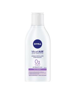 3 in 1 micellar water, Extra Delicate, Nivea, plastic, 400 ml, transparent and purple, 1 piece