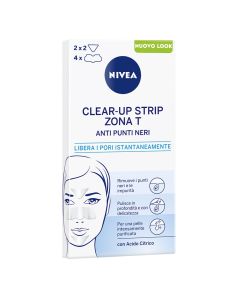 Blackhead cleaning strips, Nivea, fiber, 13x6.8x1.3 cm, white, 6 pieces