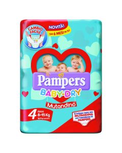 Diapers for babies, Baby Dry, Pampers, cotton, Maxi, no. 4, 8-15 kg, 16 pieces, underwear
